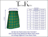 Authentic Scottish Men's Tartan Kilts - Highland Light Weight Value Kilt Embrace Your Heritage with Comfort Irish Heritage Tartan Kilt