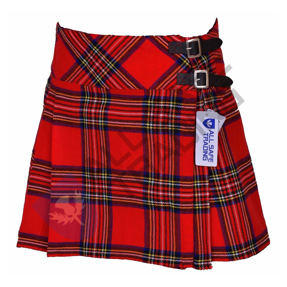 Women's 16'' Royal Stewart Tartan Pleated Billie Kilt Skirt