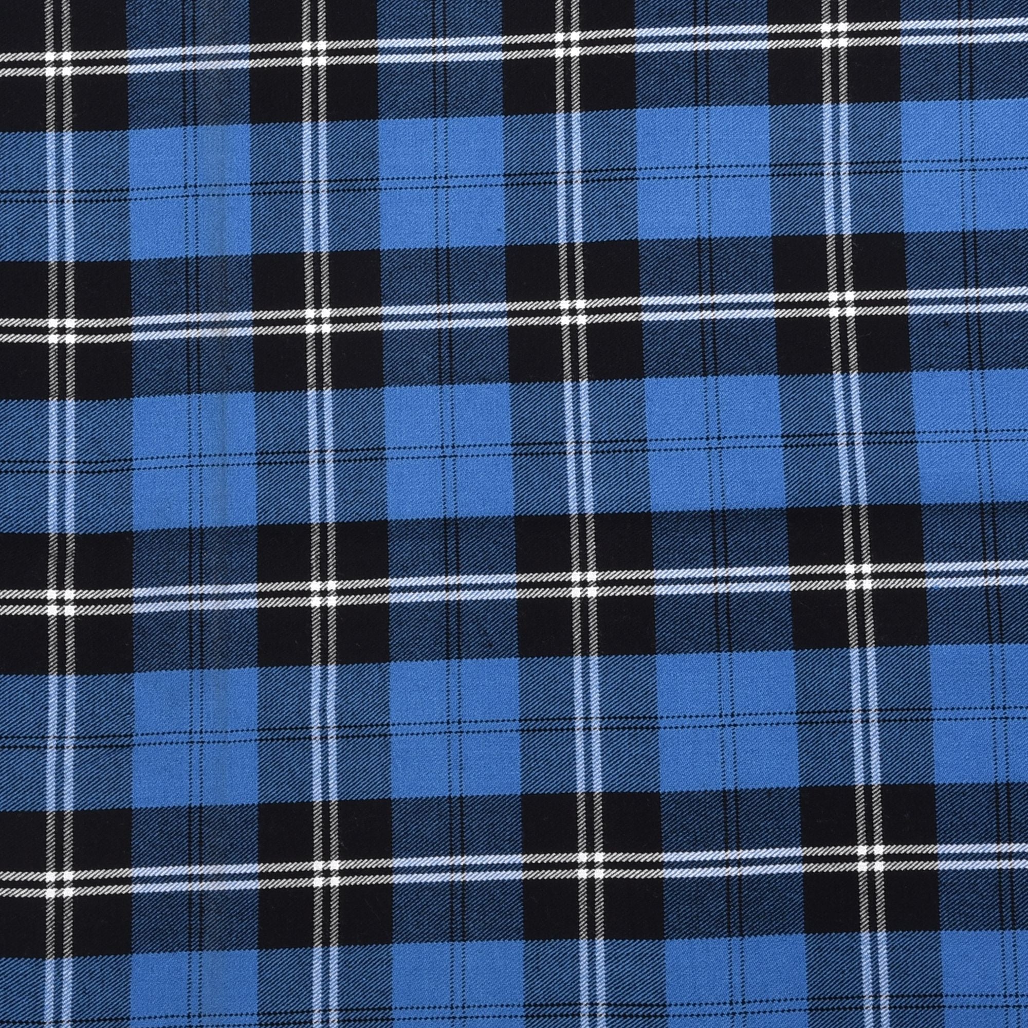Scottish 16oz Tartan Plaid Fabric By The Yard - Blue Ramsay Tartan