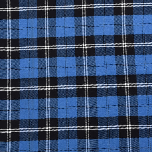 Scottish 16oz Tartan Plaid Fabric By The Yard - Blue Ramsay Tartan