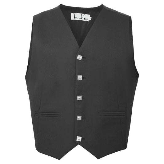 5 Buttons Tweed Kilt Vest/Waistcoat
