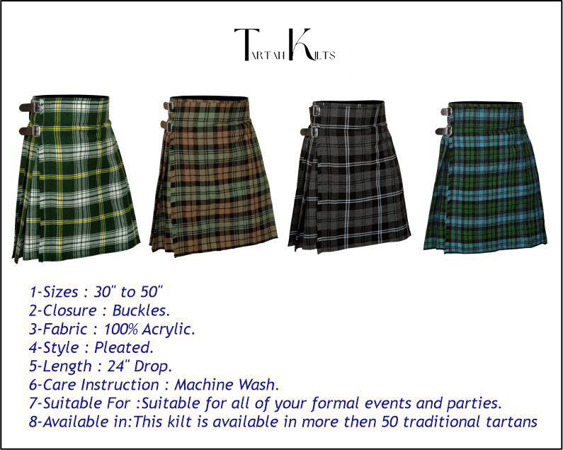  5 Yard St. Patrick Tartan Kilt for men