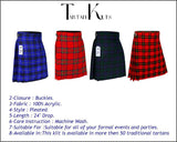 Authentic Scottish Men's Tartan Kilts - Highland Light Weight Value Kilt Embrace Your Heritage with Comfort American Patriot Tartan Kilt