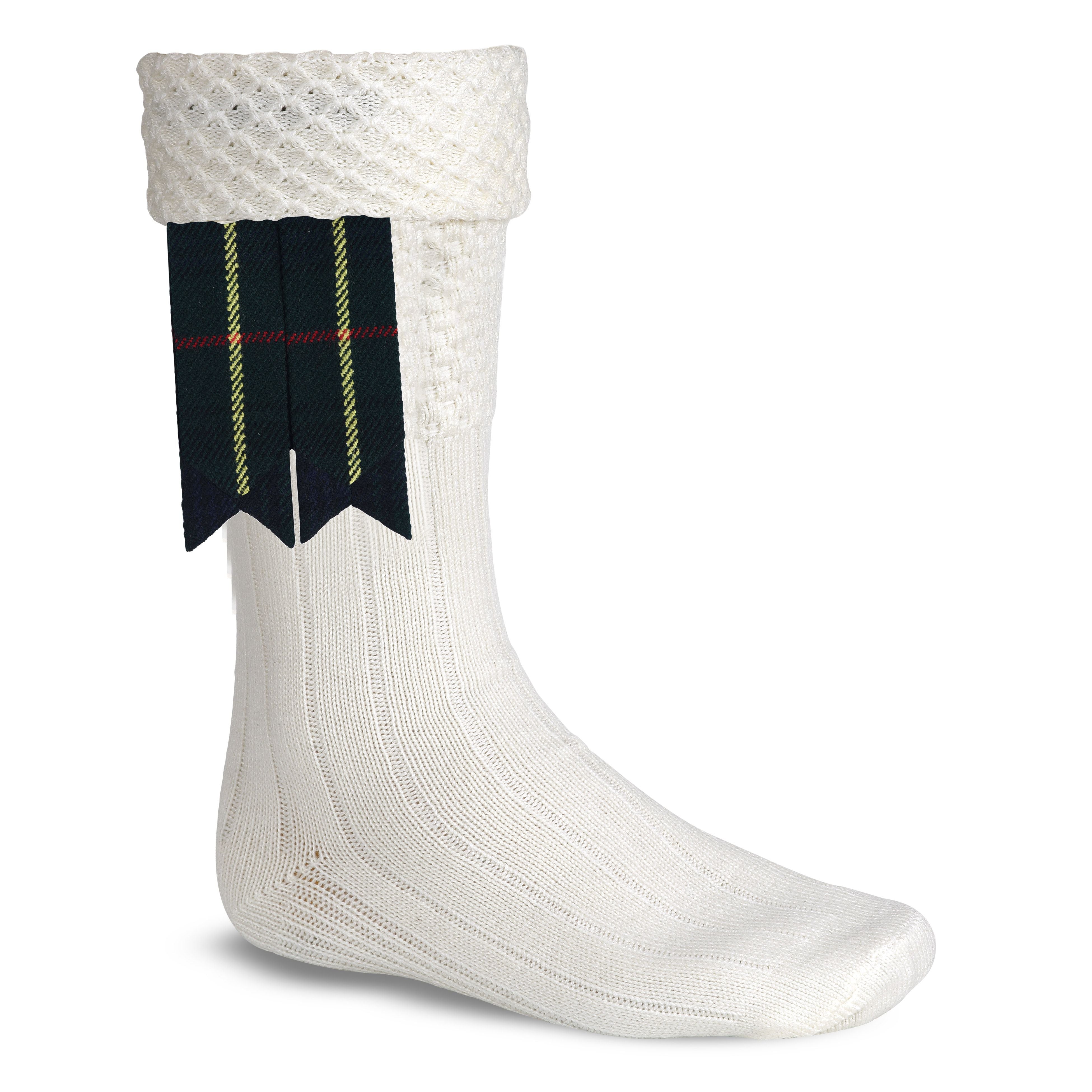 Scottish Tartan Kilt Flashes with Elastic Adjusters Hunting Stewart