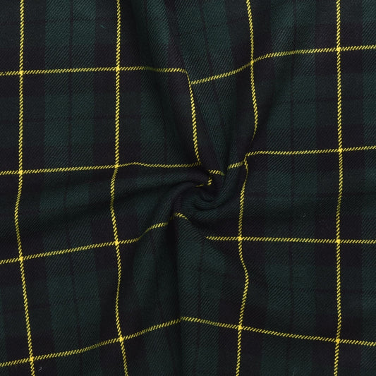 Scottish 13oz Tartan Plaid Fabric By The Yard - Wallace Hunting Tartan