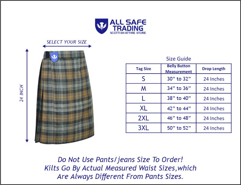 Mens Kilt for Sports, Our Golf Kilt Perfect for Traditional Scottish Clothing, Gordon Weathered Tartan Kilt