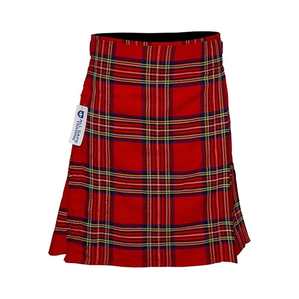 Authentic Scottish Men's Tartan Kilts - Highland Light Weight Value Kilt Embrace Your Heritage with Comfort Royal Stewart Tartan Kilt
