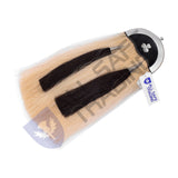 Scottish Military Long Horse Hair Sporran, Shamrock with 2 Black Tassels