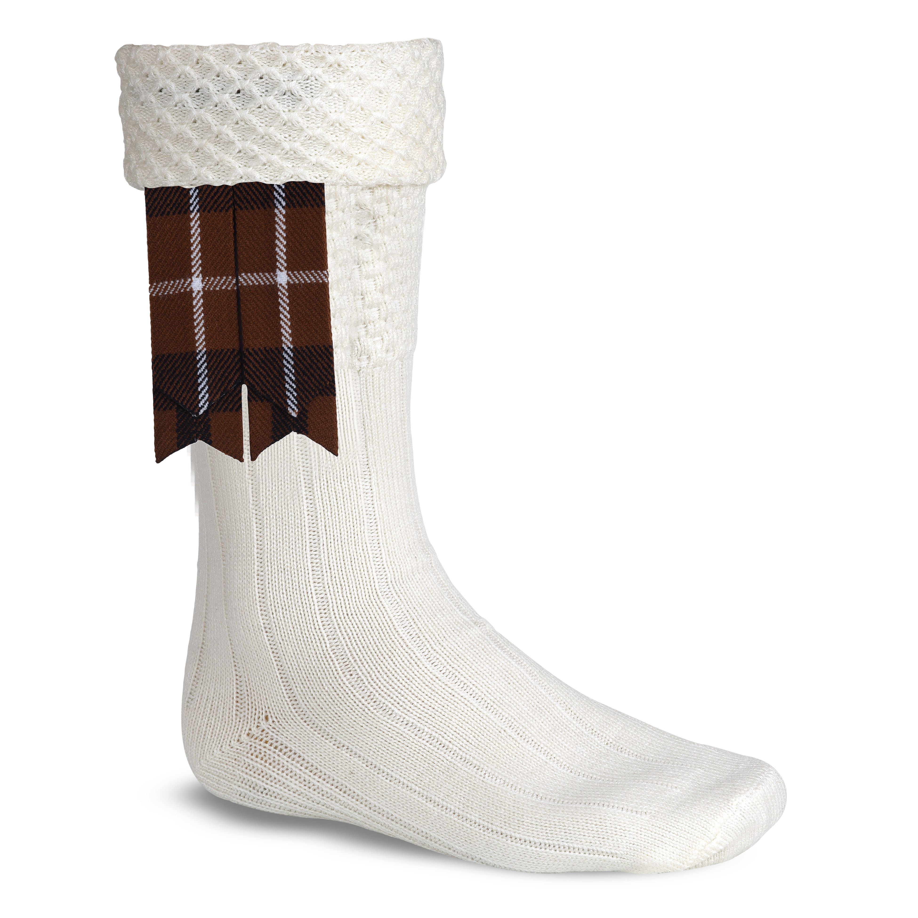 Scottish Tartan Kilt Flashes with Elastic Adjusters Buchanan Hunting