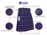 Men's 5 Yard Scottish Tartan Kilt, Highland Wedding Kilt, Masonic Tartan Kilt