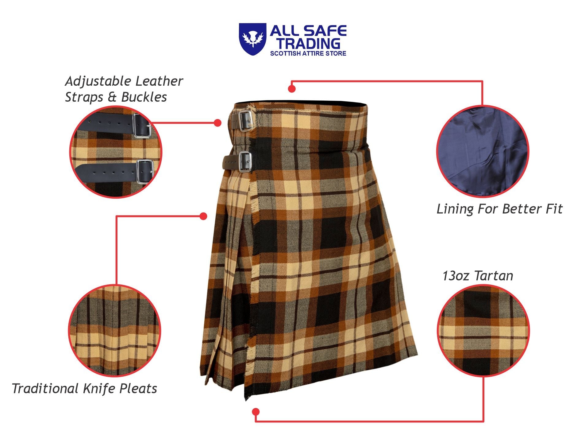 Men's 5 Yard Scottish Tartan Kilt, Highland Wedding Kilt, Rose Ancient Tartan Kilt