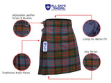 Men's 5 Yard Scottish Tartan Kilt, Highland Wedding Kilt, Macdonald Ancient Tartan Kilt
