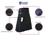Men's 8 Yard Kilt for Men, Men's Deluxe Kilt, Scottish Tartan Kilt, Highland Wedding Kilt, Black Watch Kilt
