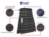 Men's 8 Yard Kilt for Men, Men's Deluxe Kilt, Scottish Tartan Kilt, Highland Wedding Kilt, Black Watch Weathered Kilt