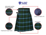 Men's 5 Yard Scottish Tartan Kilt, Highland Wedding Kilt, Campbell Ancient Tartan Kilt