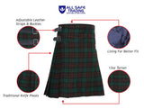 Men's 8 Yard Kilt for Men, Men's Deluxe Kilt, Scottish Tartan Kilt, Highland Wedding Kilt, Brown Watch Kilt