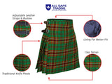 Men's 5 Yard Scottish Tartan Kilt, Highland Wedding Kilt, Tara Murphy Tartan Kilt
