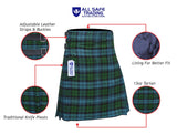 Men's 8 Yard Kilt for Men, Men's Deluxe Kilt, Scottish Tartan Kilt, Highland Wedding Kilt, Campbell Ancient Kilt