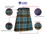 Men's 8 Yard Kilt for Men, Men's Deluxe Kilt, Scottish Tartan Kilt, Highland Wedding Kilt, Anderson Kilt