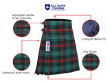 Men's 8 Yard Kilt for Men, Men's Deluxe Kilt, Scottish Tartan Kilt, Highland Wedding Kilt, Ross Hunting Kilt