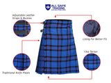 Men's 8 Yard Kilt for Men, Men's Deluxe Kilt, Scottish Tartan Kilt, Highland Wedding Kilt, Elliot Modern Kilt