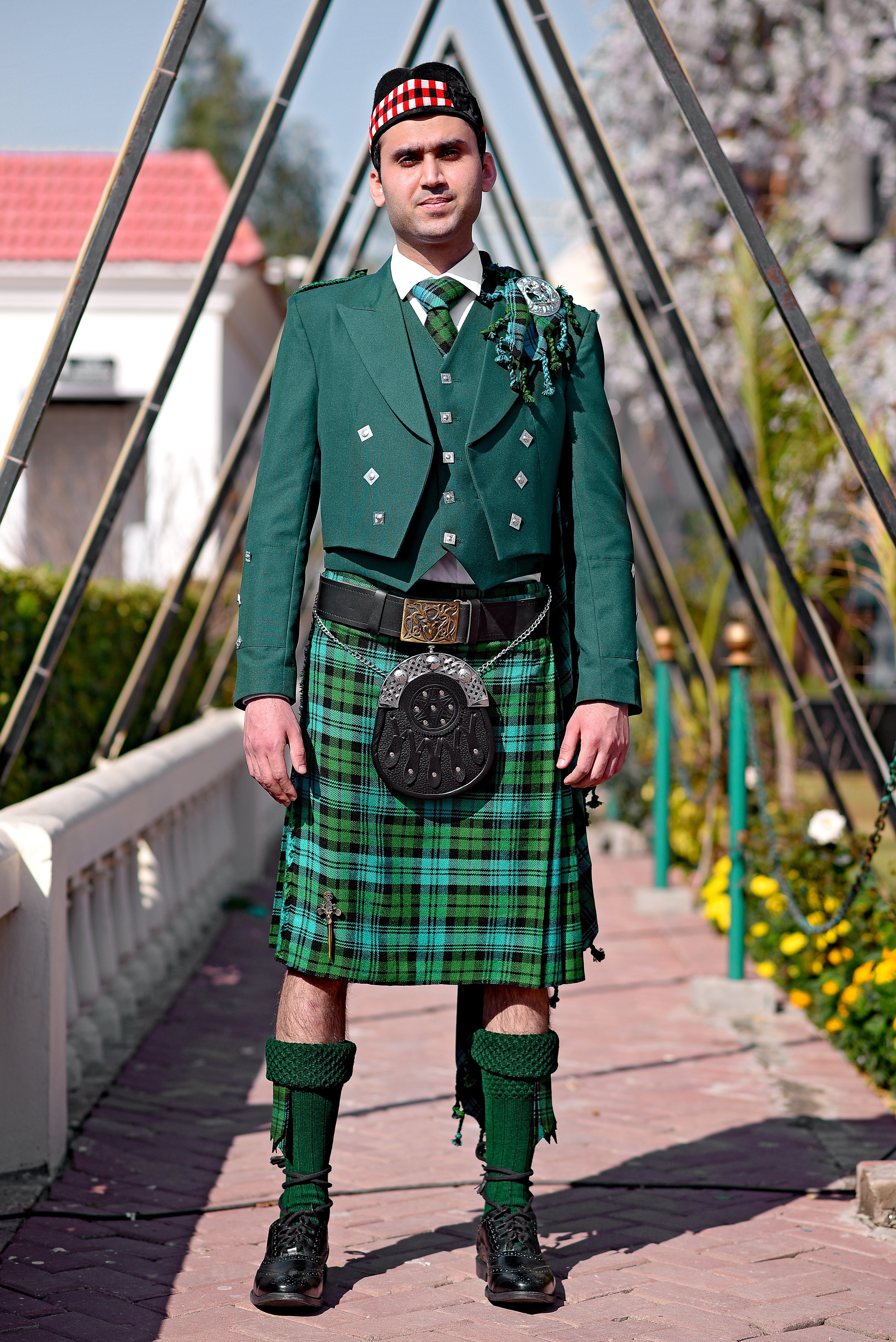 Men's 5 Yard Scottish Tartan Kilt, Highland Wedding Kilt, Campbell Ancient Tartan Kilt