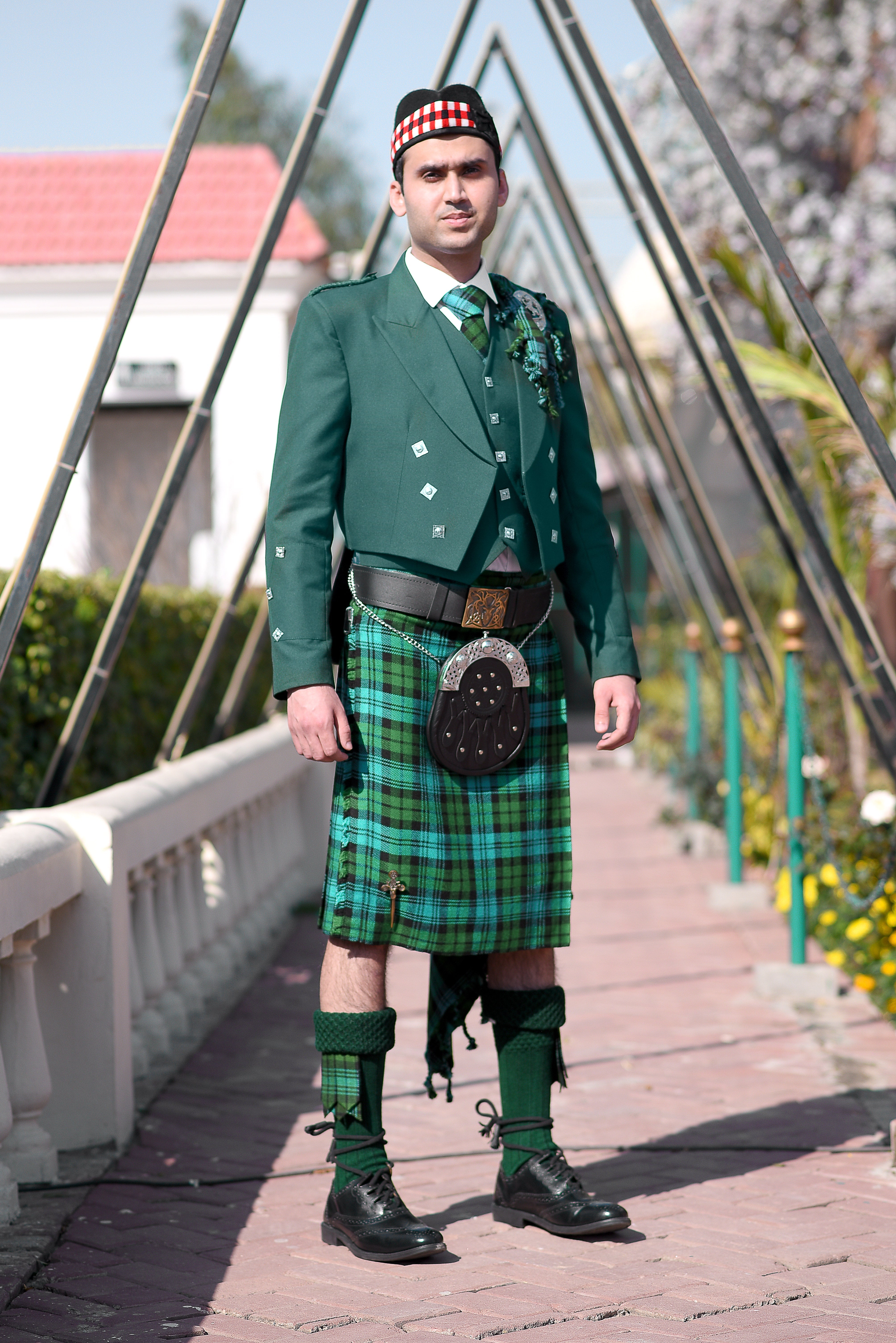 Men's 5 Yard Scottish Tartan Kilt, Highland Wedding Kilt, Anderson Tartan Kilt