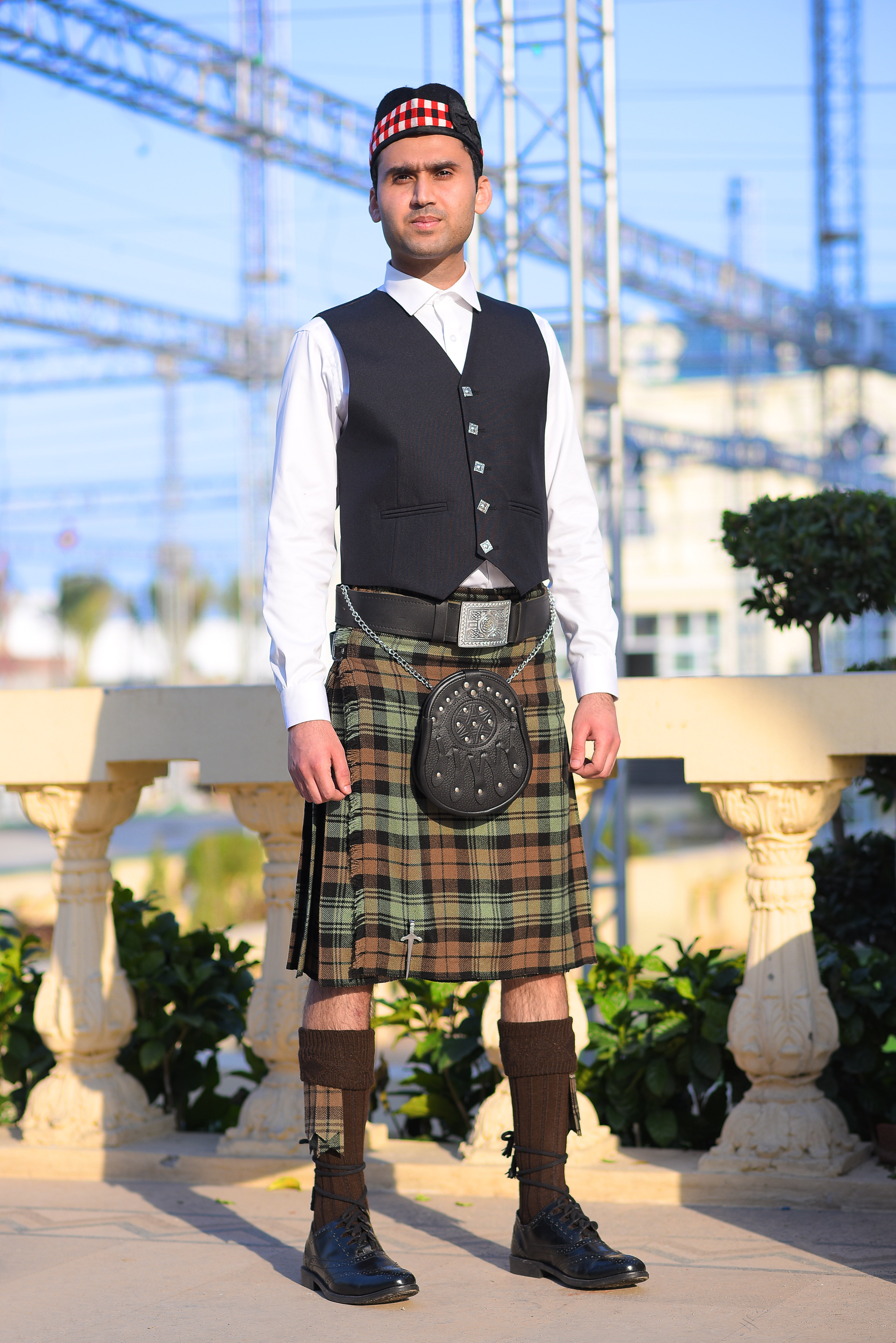 Men's 8 Yard Kilt for Men, Men's Deluxe Kilt, Scottish Tartan Kilt, Highland Wedding Kilt, Blue Ramsay Kilt