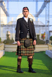 Men's 5 Yard Scottish Tartan Kilt, Highland Wedding Kilt, Buchanan Ancient Tartan Kilt