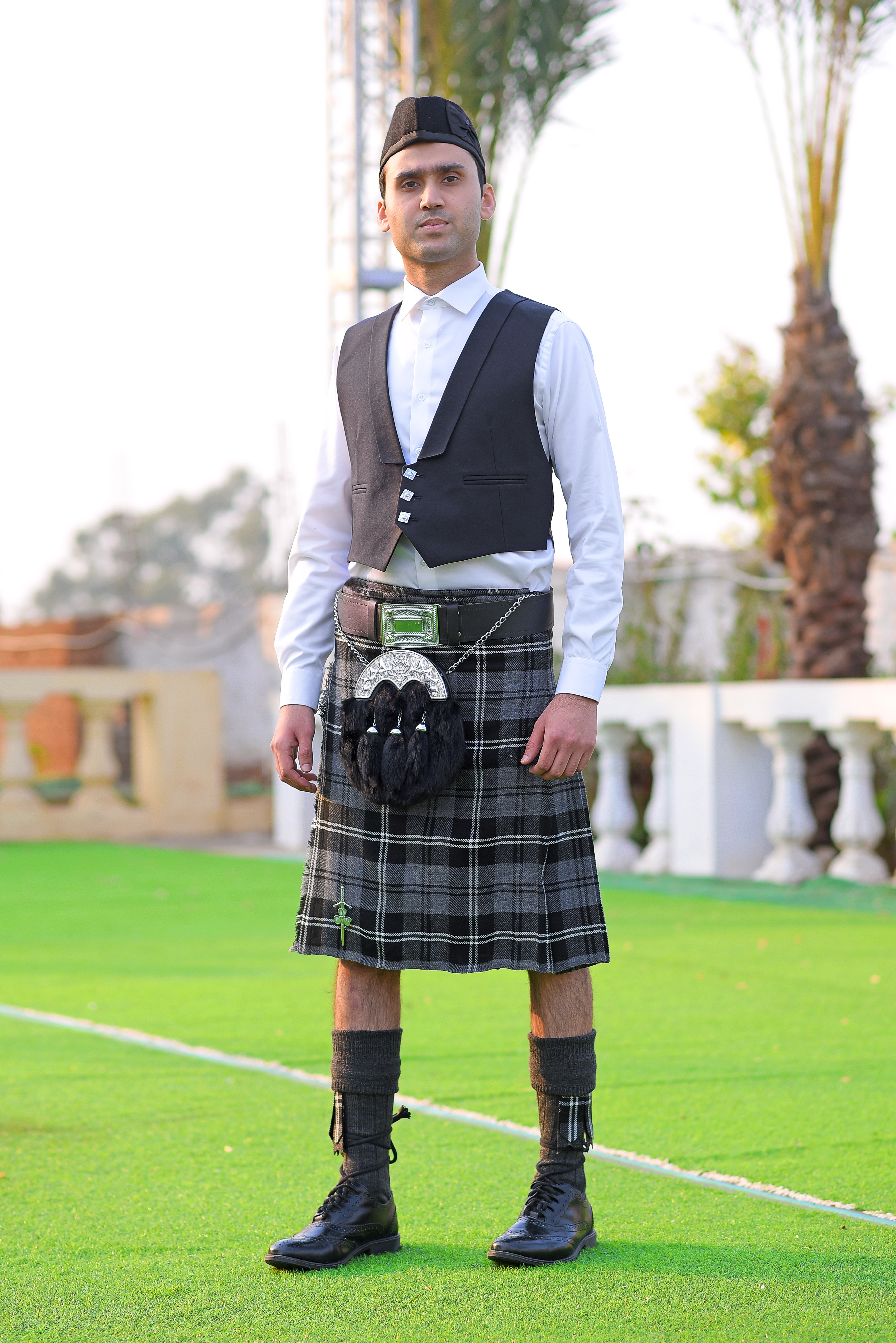 Men's 5 Yard Scottish Tartan Kilt, Highland Wedding Kilt, Elliot Modern Tartan Kilt