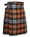 Men's 5 Yard Scottish Tartan Kilt, Highland Wedding Kilt, Graham of Montrose Weathered Tartan Kilt