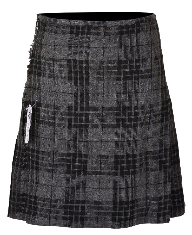 Scottish Traditional Tartan Kilt for Kids, Boys and Girls Toddler Kilts with Ease of Size - Grey Tartan