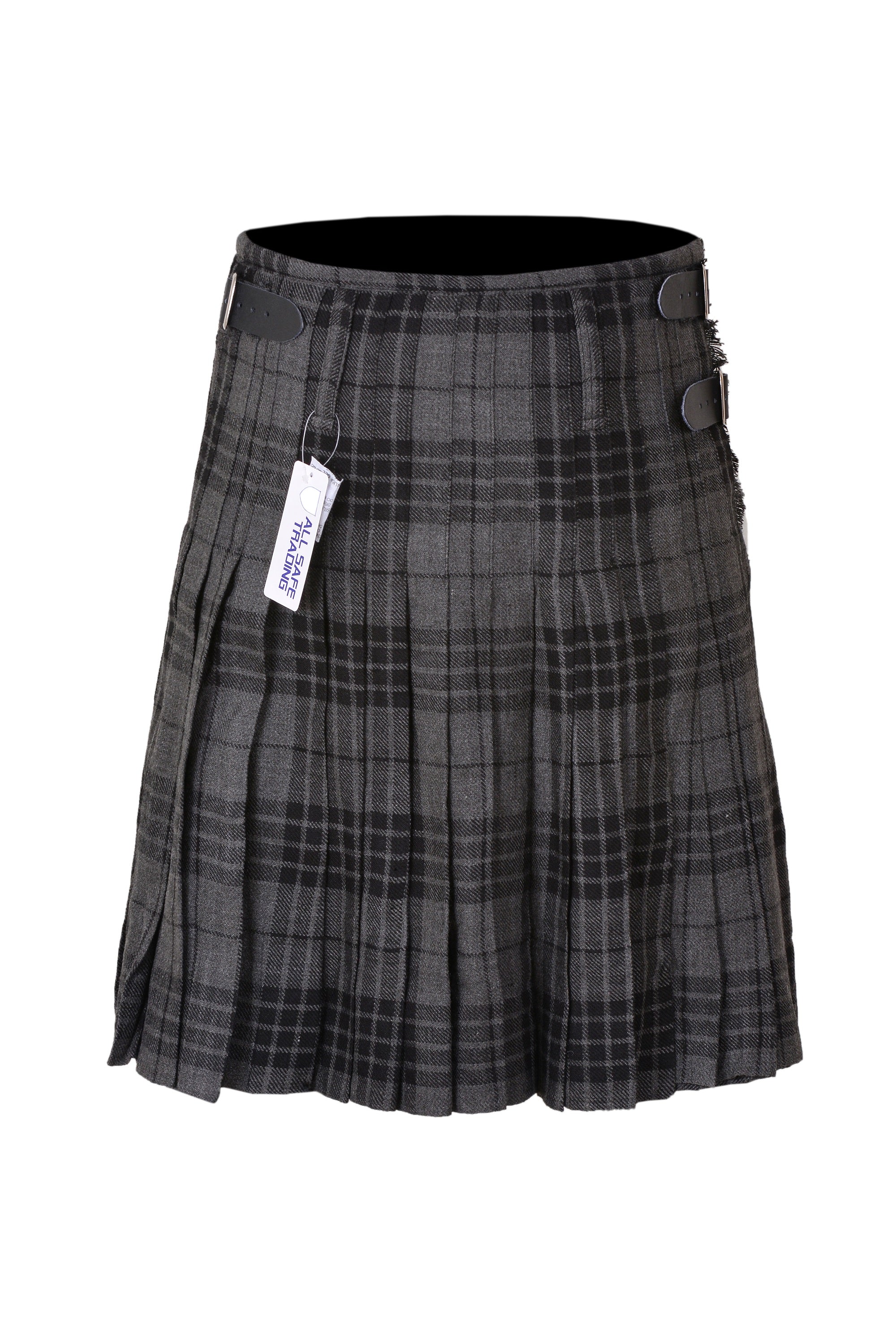Men's 8 Yard Kilt for Men, Men's Deluxe Kilt, Scottish Tartan Kilt, Highland Wedding Kilt, Grey Watch Kilt