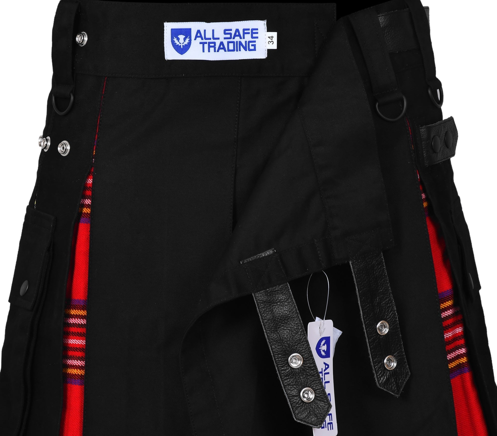 Men's Royal Stewart Tartan Hybrid Kilt with Cargo Pockets, Utility Kilt