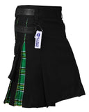 Men's Irish Heritage Tartan Hybrid Kilt with Cargo Pockets, Utility Kilt