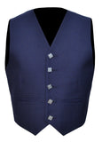 Scottish Blue Argyle Kilt Jacket With Waistcoat/Vest - Sizes 36"- 54"