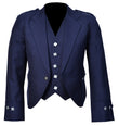 Scottish Blue Argyle Kilt Jacket With Waistcoat/Vest - Sizes 36"- 54"