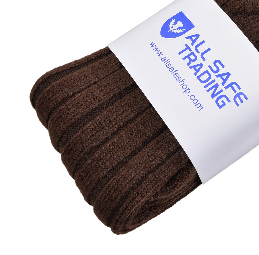 Scottish Bubbles Kilt Hose for Men, Ribbed Socks for USA Shoe Sizes - Brown