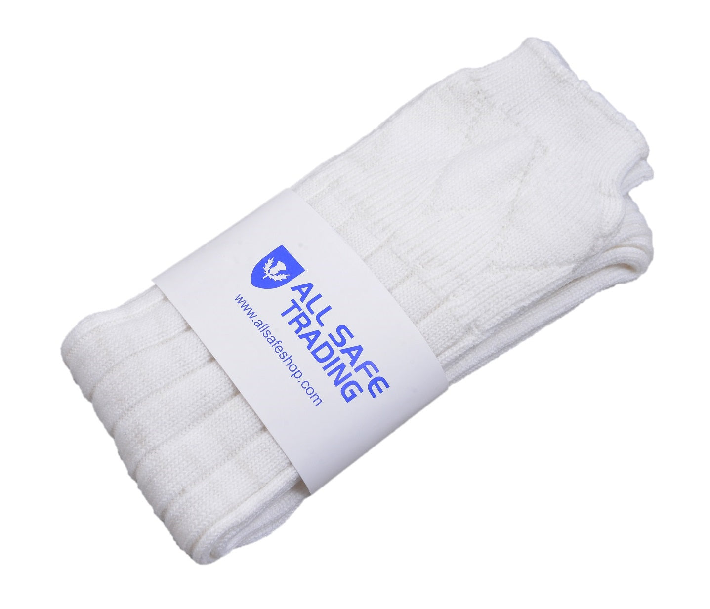 Scottish Square Kilt Hose for Men, Ribbed Socks for USA Shoe Sizes - White