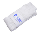 Scottish Square Kilt Hose for Men, Ribbed Socks for USA Shoe Sizes - White