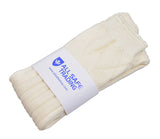 Scottish Square Kilt Hose for Men, Ribbed Socks for USA Shoe Sizes - Off White