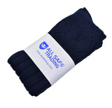 Scottish Square Kilt Hose for Men, Ribbed Socks for USA Shoe Sizes - Navy Blue