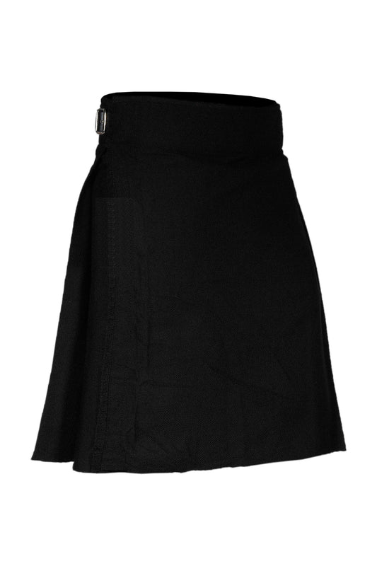 Authentic Scottish Men's Tartan Kilts - Highland Light Weight Value Kilt Embrace Your Heritage with Comfort Plain Black Tartan Kilt