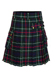 Scottish Men's Modern Mackenzie 16oz Tartan Pockets Utility Kilt, Cargo Kilt