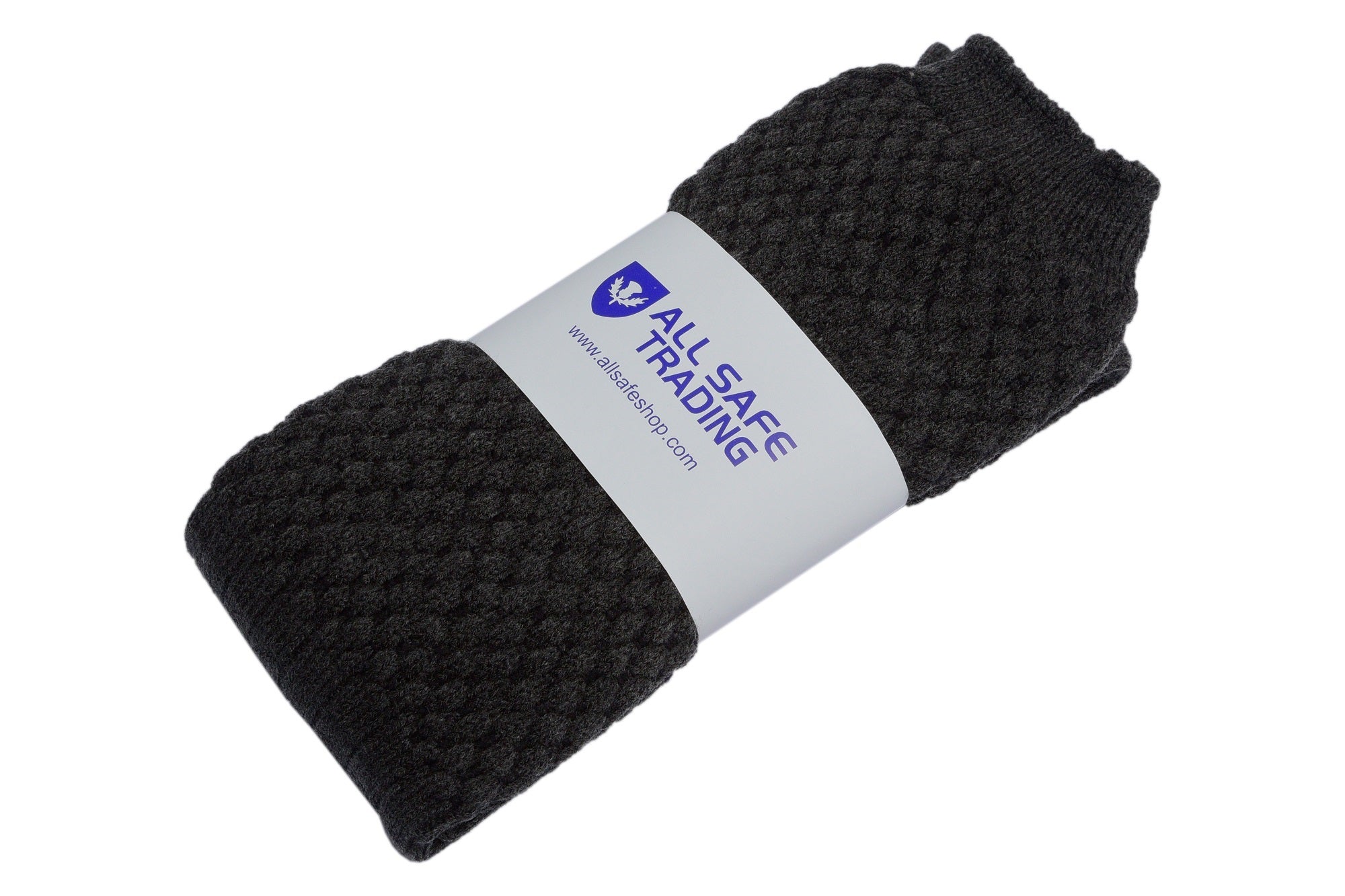 Scottish Bubbles Kilt Hose for Men, Ribbed Socks for USA Shoe Sizes - Charcoal Grey