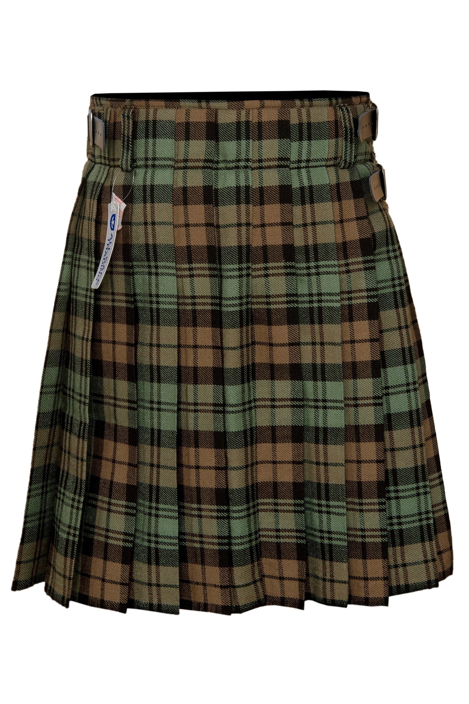 Men's 5 Yard Scottish Tartan Kilt, Highland Wedding Kilt, Black Watch Weathered Tartan Kilt