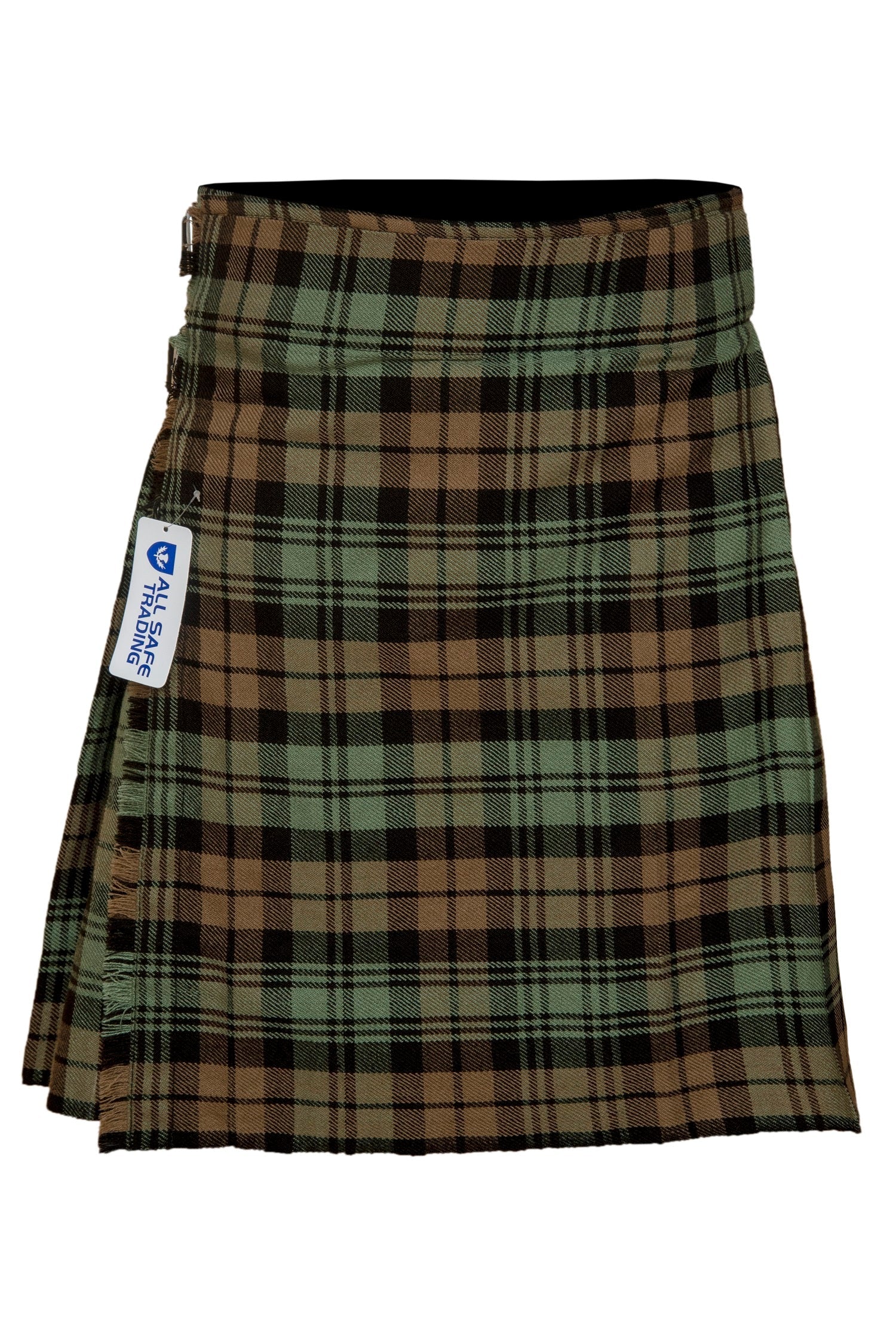 Men's 5 Yard Scottish Tartan Kilt, Highland Wedding Kilt, Black Watch Weathered Tartan Kilt
