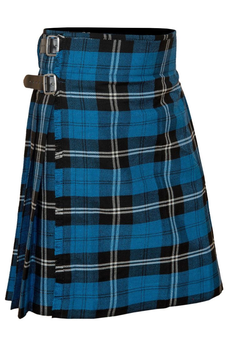 Men's 5 Yard Scottish Tartan Kilt, Highland Wedding Kilt, Blue Ramsay Tartan Kilt