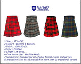 Scottish Men's Modern Royal Stewart 16oz Tartan Pockets Utility Kilt, Cargo Kilt