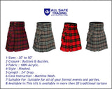 Scottish Men's Modern Mackenzie Weathered 16oz Tartan Pockets Utility Kilt, Cargo Kilt